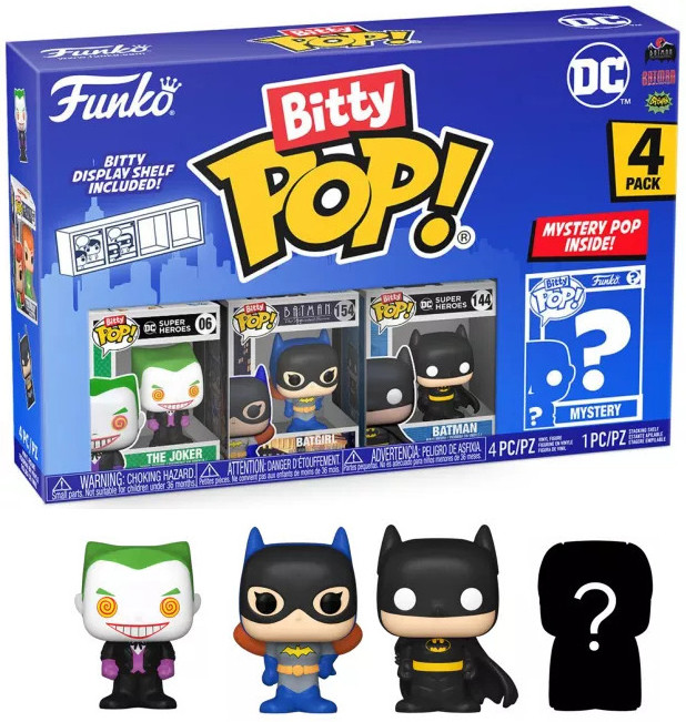 DC   Bitty Pop! 4-Pack: The Joker / Batgirl / Batman