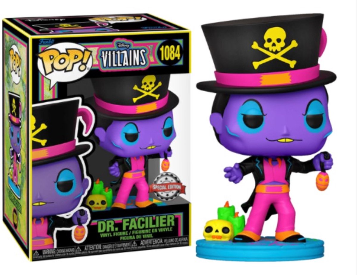 DISNEY VILLAIN - POP N° 1084 - Dr. Facilier Blacklight SPECIAL EDITION