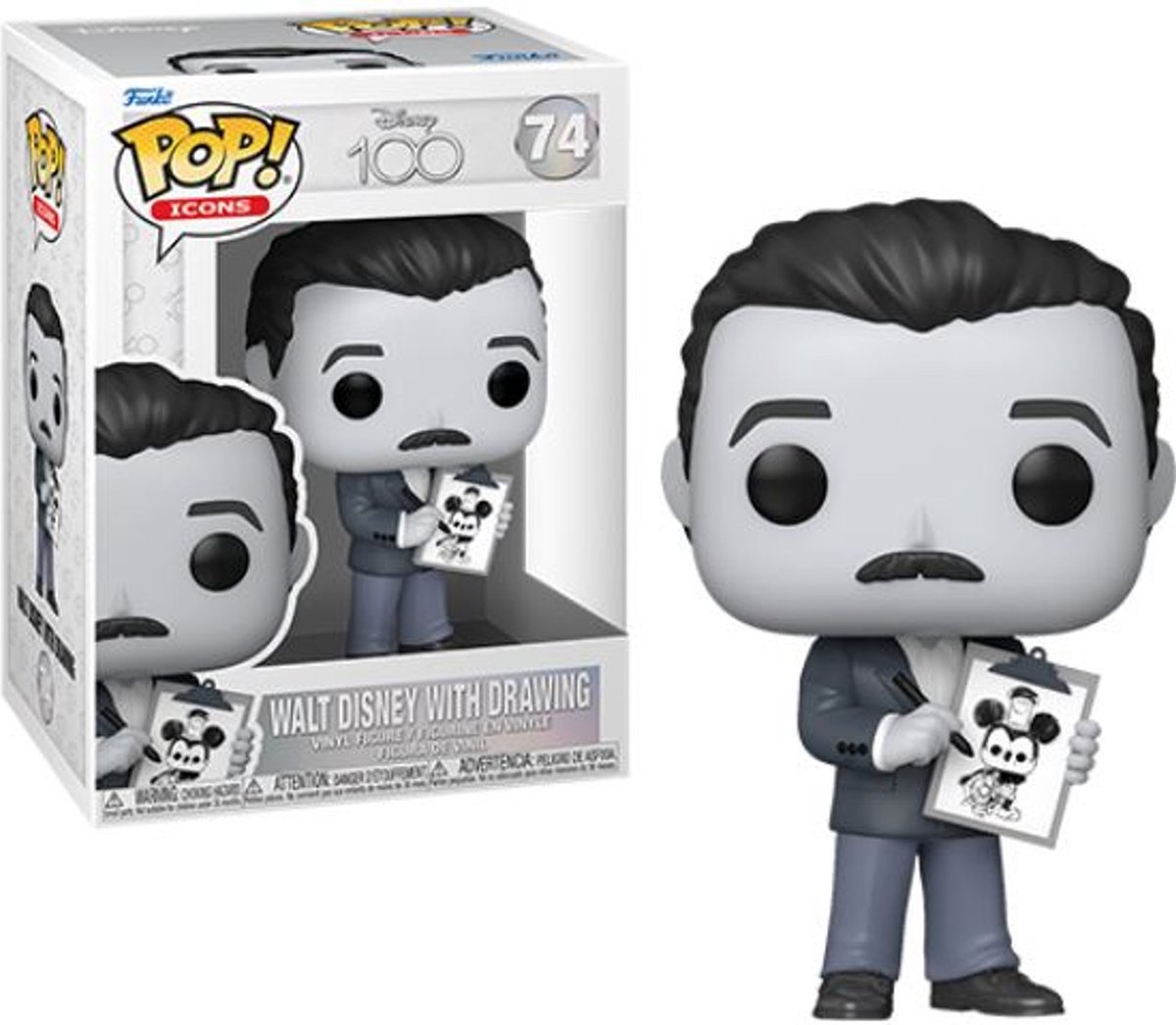Disney 100th - Walt Disney with Drawing Pop! Vinyl Figure