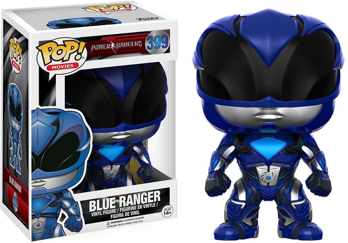 FUNKO Pop! Movies: Power Rangers - Blue Ranger Volwassenen Verzamelfiguur