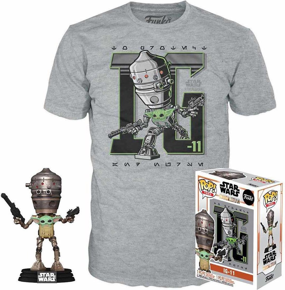 FUNKO Star Wars The Mandalorian POP! & Tee Box Child In Satchel