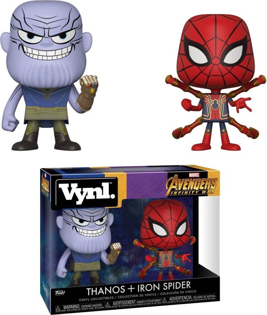 FUNKO Vnyl.: Marvel: Avengers: Infinity War - Thanos and Iron Spider Verzamelfiguur Volwassenen en kinderen