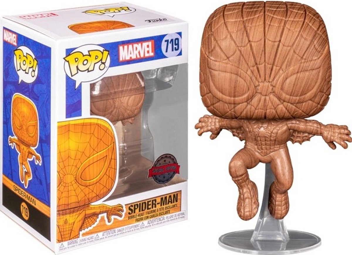  ! Pop - Wooden Exclusive Marvel - Spider-man (wd) (52216) /games And Toys