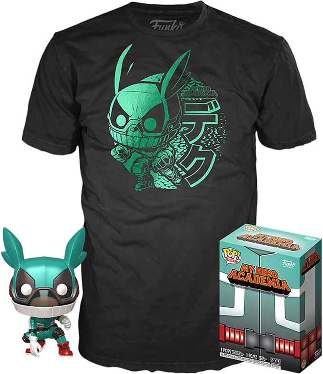  - My Hero Academia - Metallic Deku with Helmet Pop and short sleeve T-Shirt Pop Box Size XL
