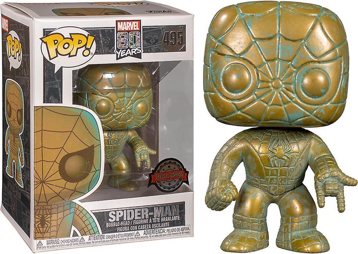   80th Anniversary POP! Marvel Spider-Man Patina Exclusief- Limited Edition