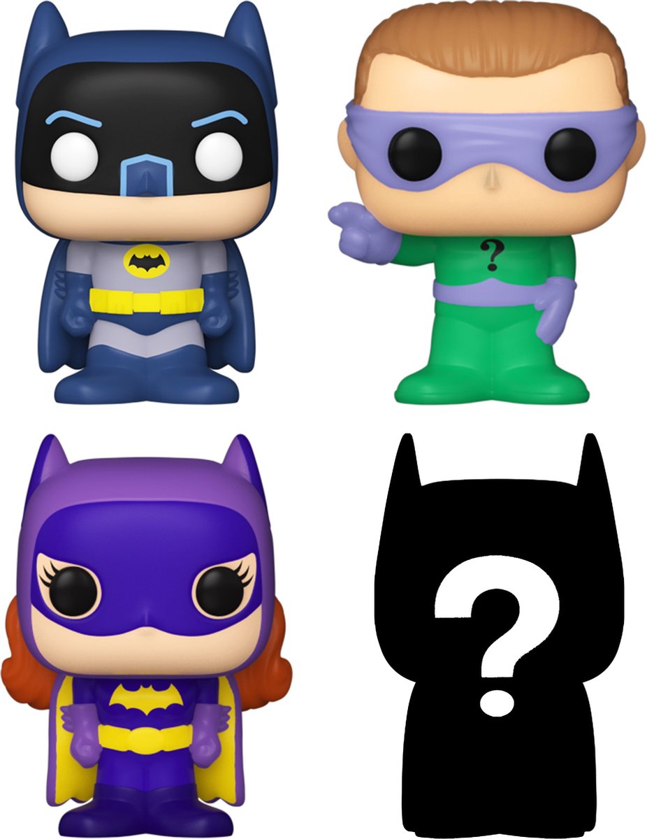   Batman - Bitty POP! 4-Pack Batman Adam West 2,5 cm Verzamelfiguur - Multicolours