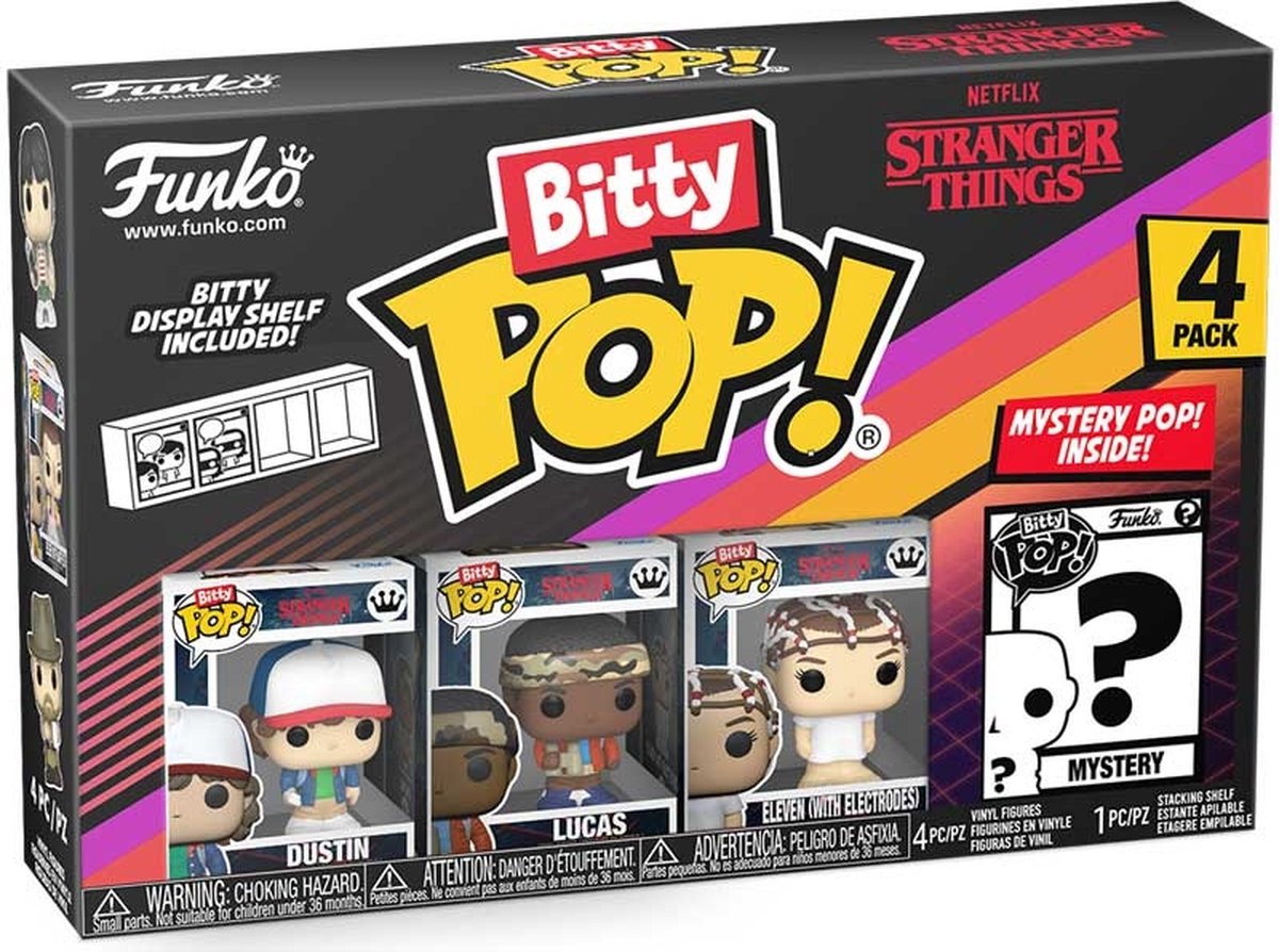   Bitty Pop! - Stranger Things Season 1: Dustin / Lucas / Eleven / Mystery Mini-Figure 4-Pack