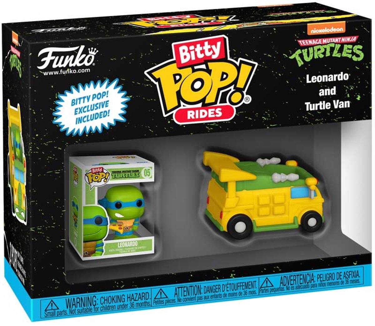   Bitty Pop Rides! Teenage Mutant Ninja Turtles Leonardo and Turtle Van