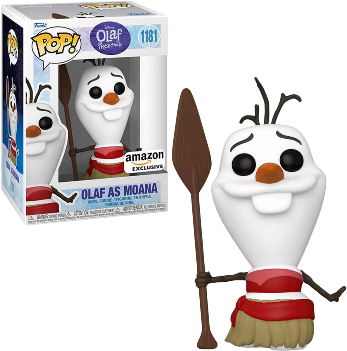   Disney : Olaf Presenteert Pop! Vinyl Olaf Als Vaiana Figuur 9 Cm Veelkleurig
