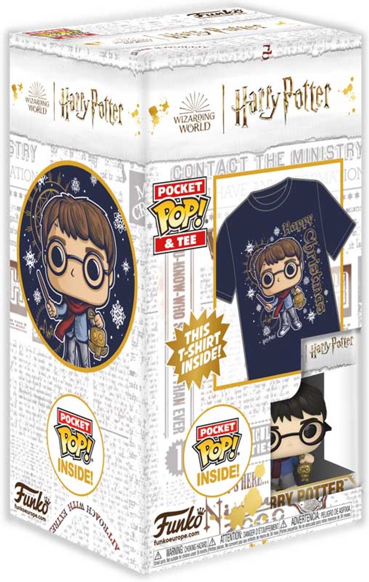   Harry Potter Holiday Harry speelgoedset met T-shirt en mini-figuur.