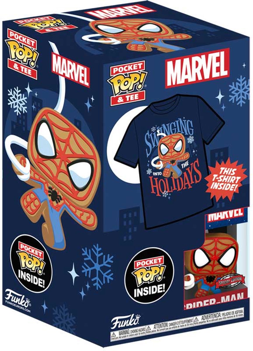   Marvel Spidey speelgoed set met T-shirt en mini figuur - Large.