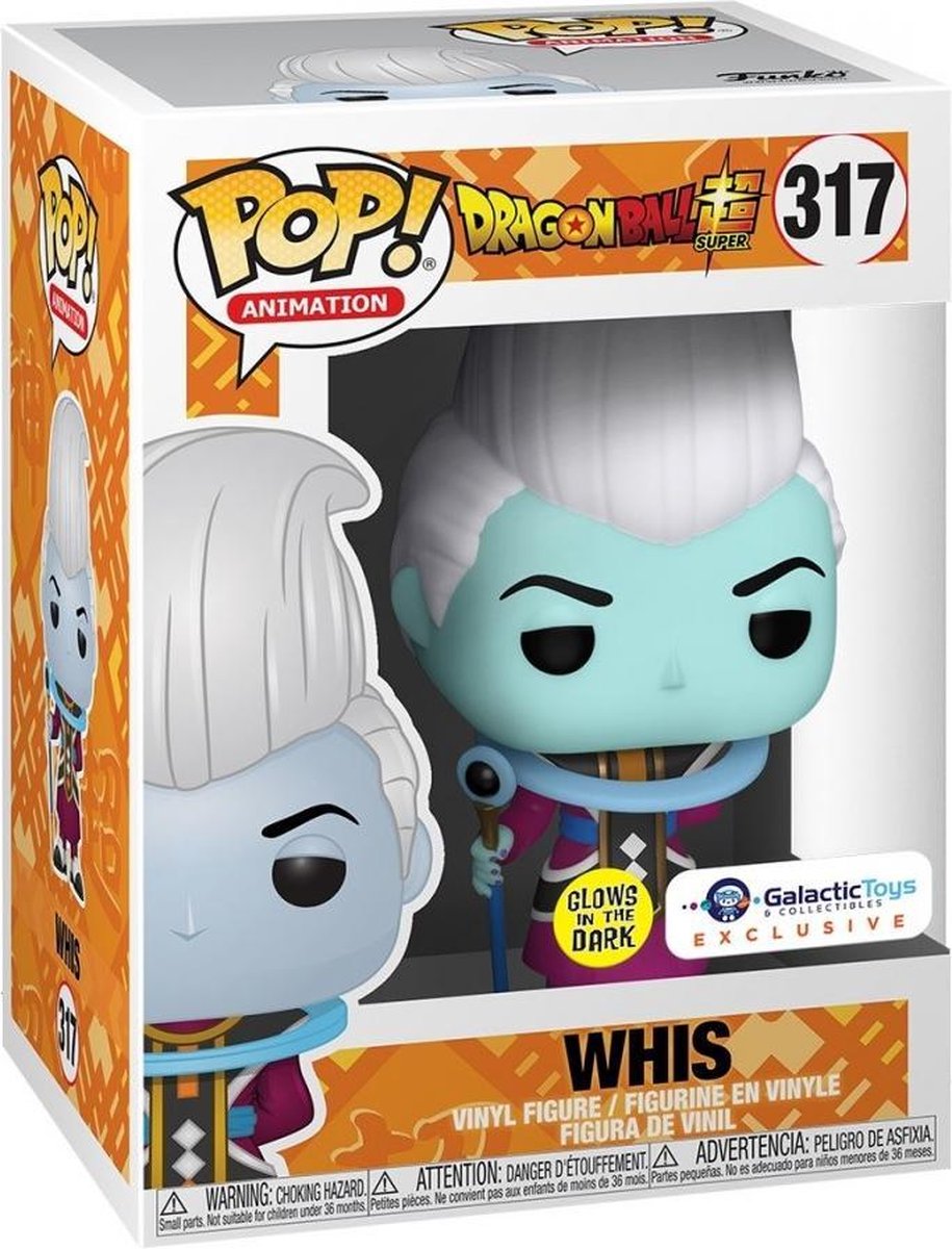   POP!  Dragon Ball Super - Whis (Glows In The Dark) (Special Edition) N.317 Vinyl Figure