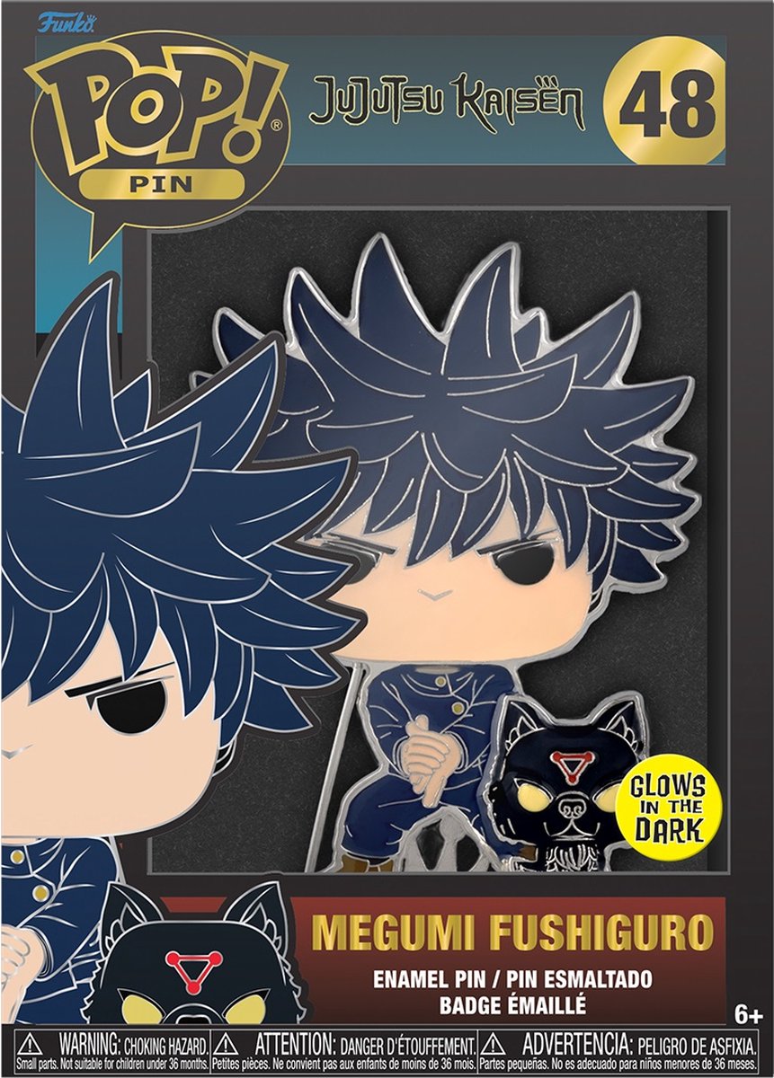   Pin Jujutsu Kaisen - POP! Enamel Megumi Fushiguro - Glows in the dark - 10 cm Pin - Multicolours