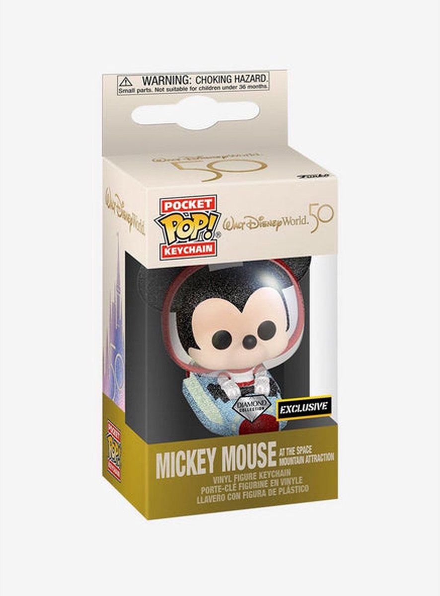   Pocket Keychain! Disney - Mickey Mouse at the space Mountain Attraction - Diamond Collection E