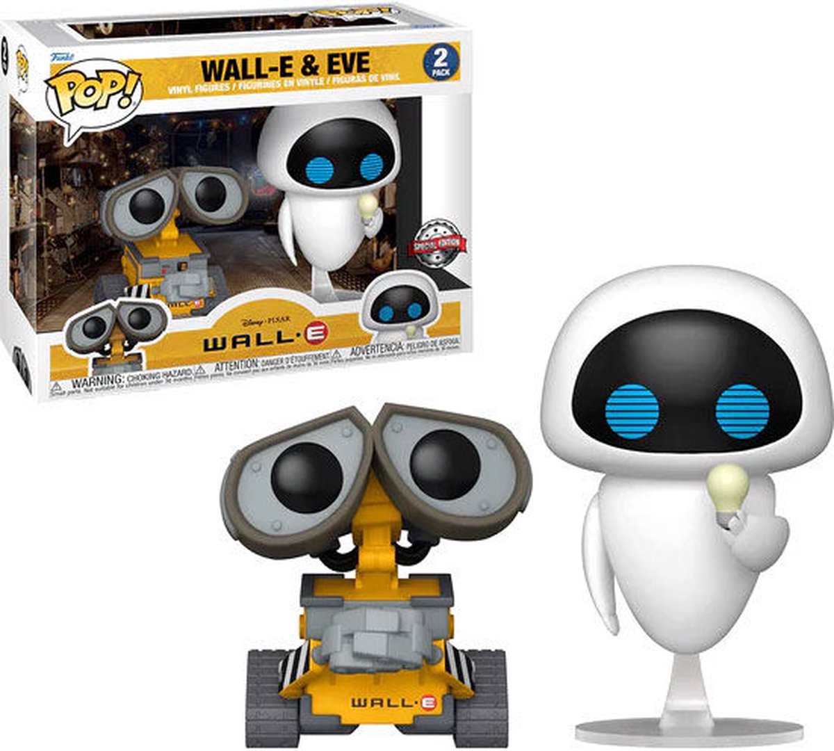   Pop! 2-Pack: Wall-E - Wall-E & Bulb Eve - US Exclusive - CONFIDENTIAL