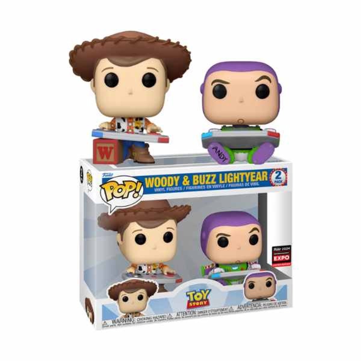   Pop! Disney: Toy Story - Woody & Buzz Lightyear 2-Pack (2024 C2E2 Convention Exclusive)