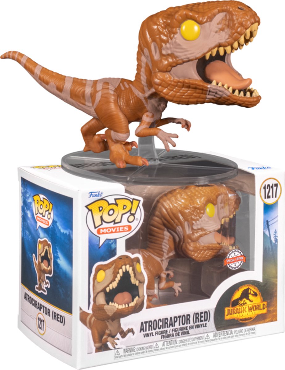   Pop! Jurassic World - POP N° 1217 - Atrociraptor Red SE - Grail Rare zeldzaam