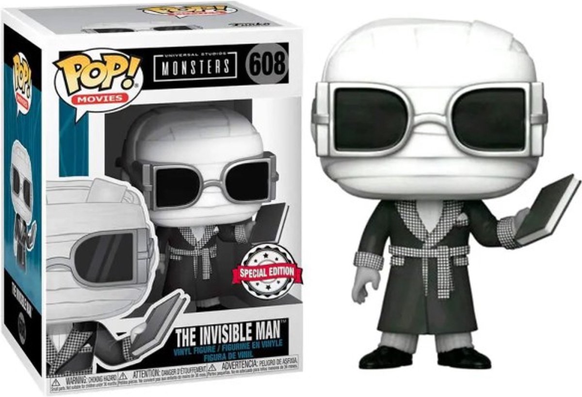   Pop! Movies: Monsters - The Invisible Man (Black & White) - US Exclusive