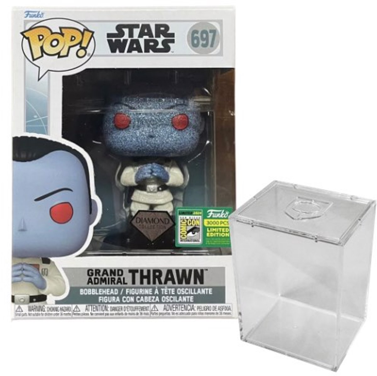   Pop! Star Wars: Grand Admiral Thrawn 697 3000LE Diamond SANDIEGO COMIC CON Exclusive