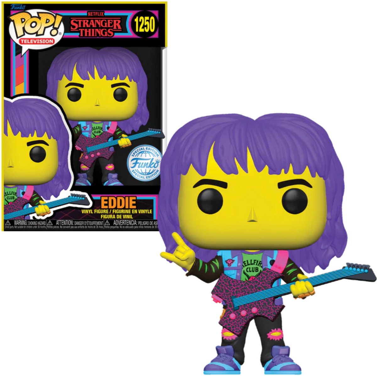   Pop! Stranger Things: Eddie with Guitar (Blacklight) TargetCon Exclusive