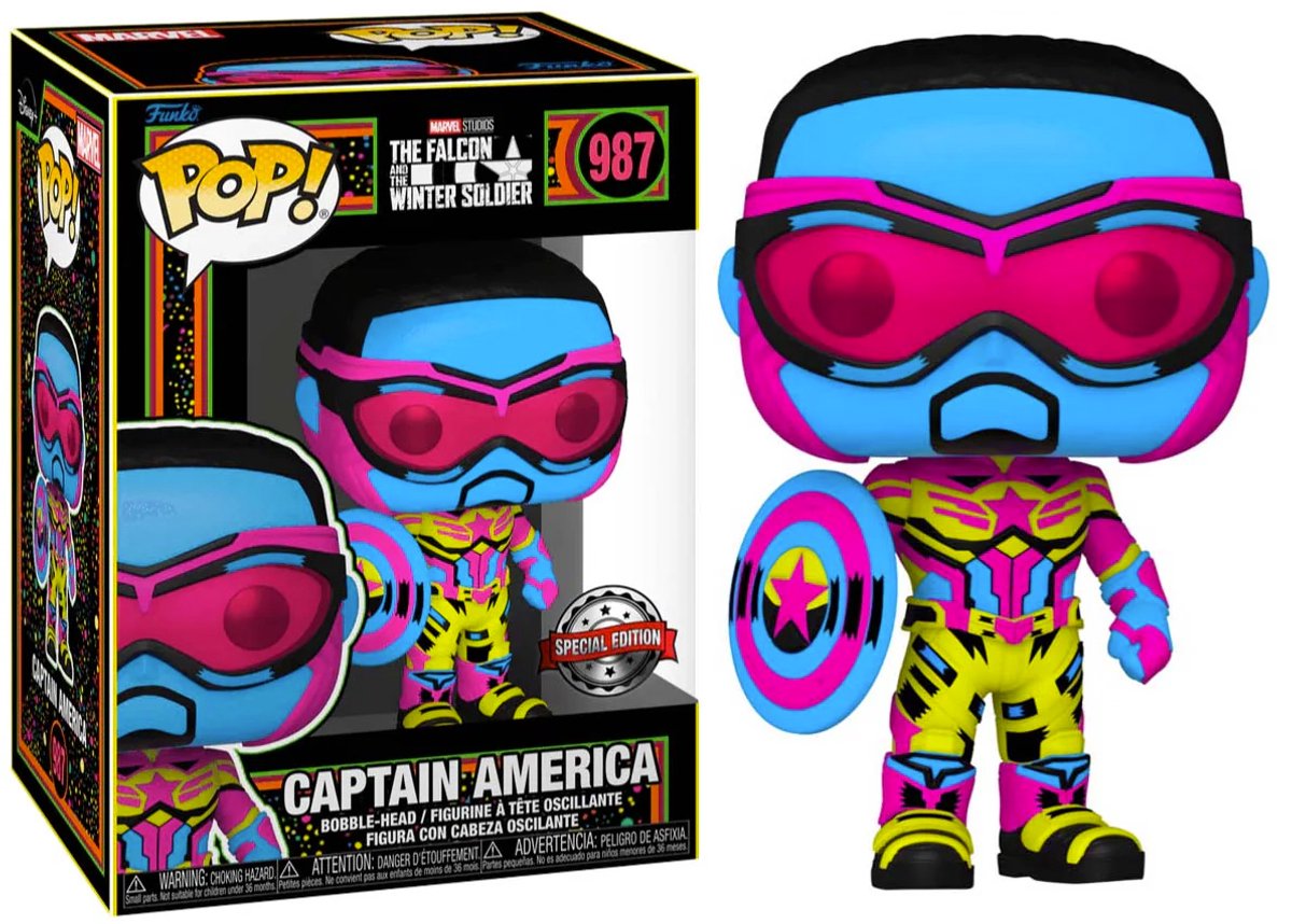   Pop! The Falcon and the Winter Soldier - Captain America Blacklight Exclusive