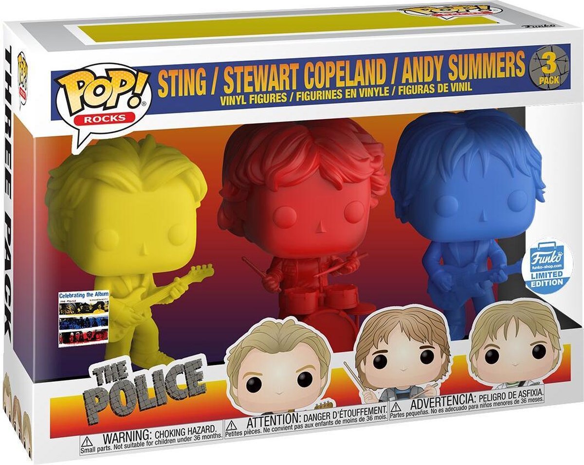   Pop! The Police Rocks Vinyl Figures Sting Summers and Copeland Limited Edition