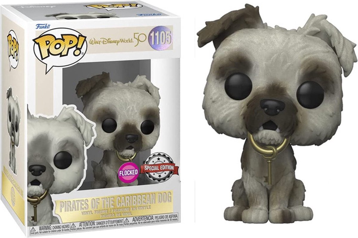   Pop! Walt Disney World 50th Anniversary - Dog with Keys Flocked Exclusive