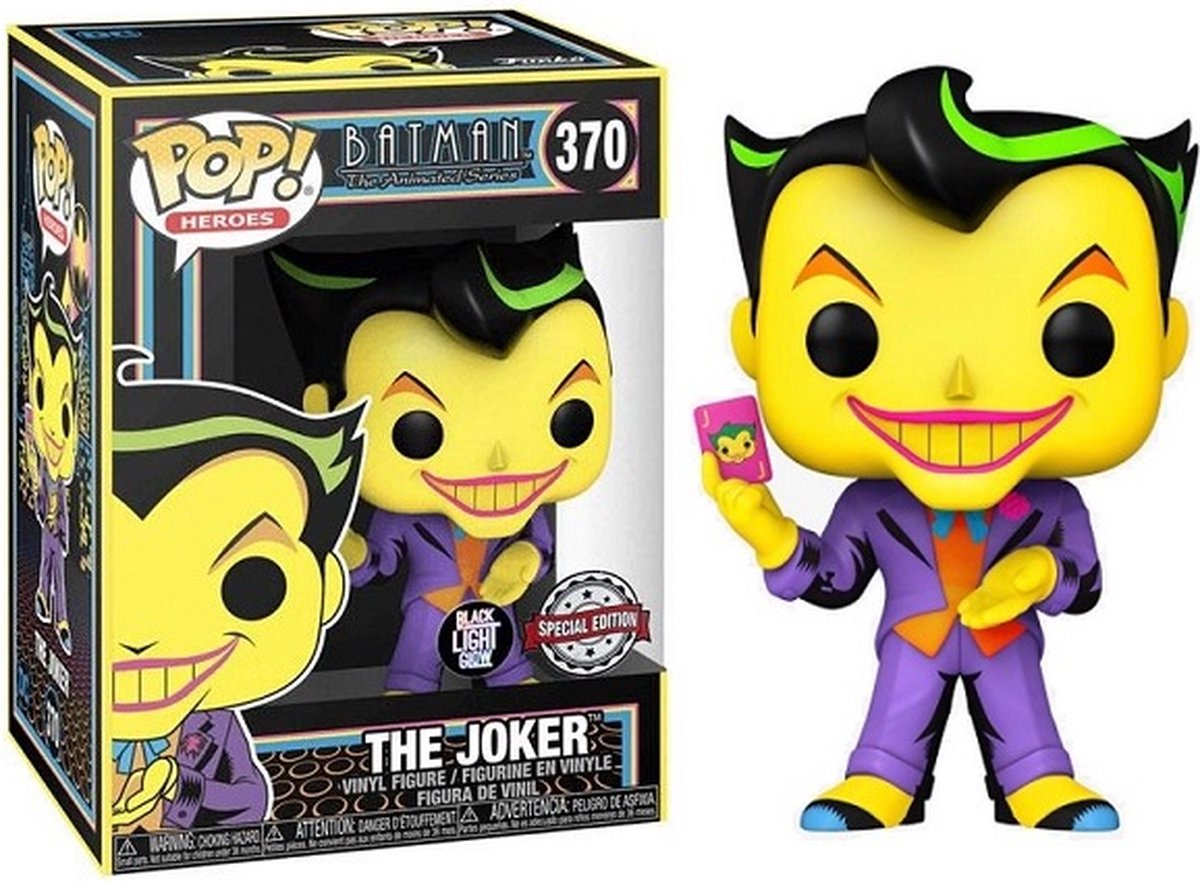   Pop Heroes: Batman The Animated Series - The Joker 370 Special Edition Black Light Glow