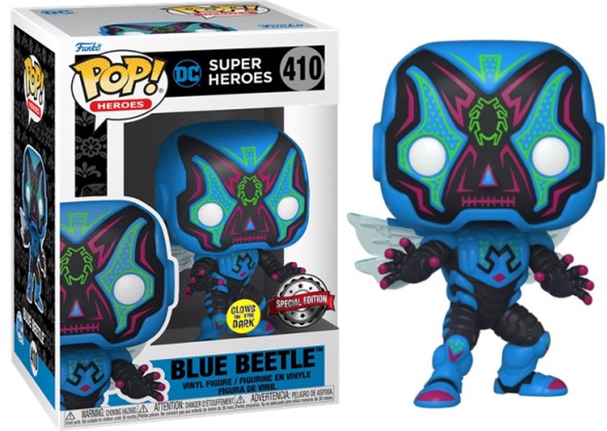   Pop Heroes: DC Super Heroes - Blue Beelte 410 - Special Edition Glows In The Dark