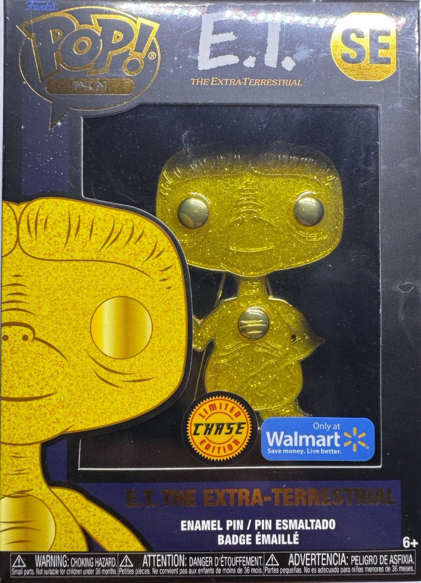   Pop Walmart Exclusive Enamel Pin E.T. THE EXTRA TERRESTRIAL 4” NEW IN BOX