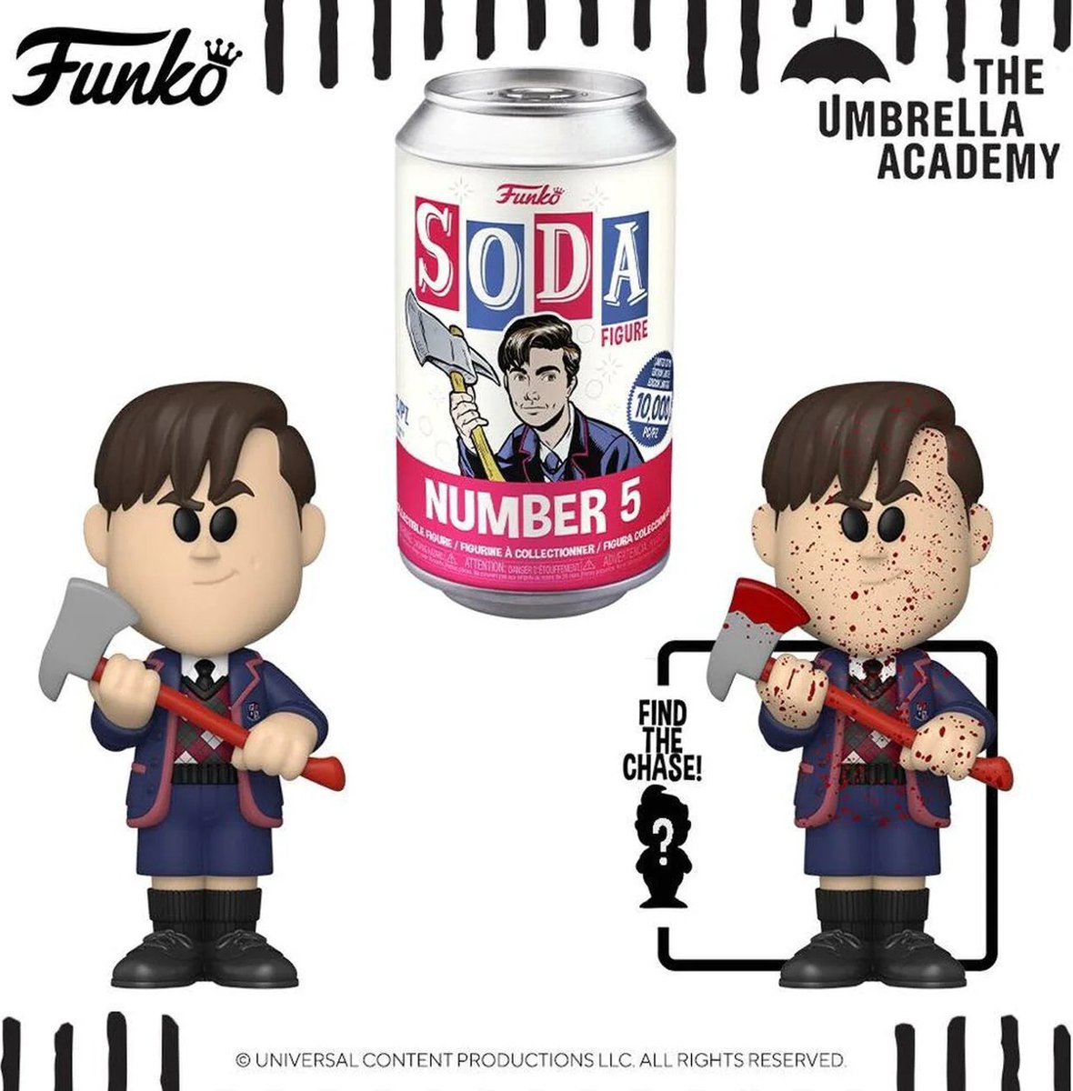   Soda Pop! Umbrella academy Number 5 (Five) - Met kans op Chase !