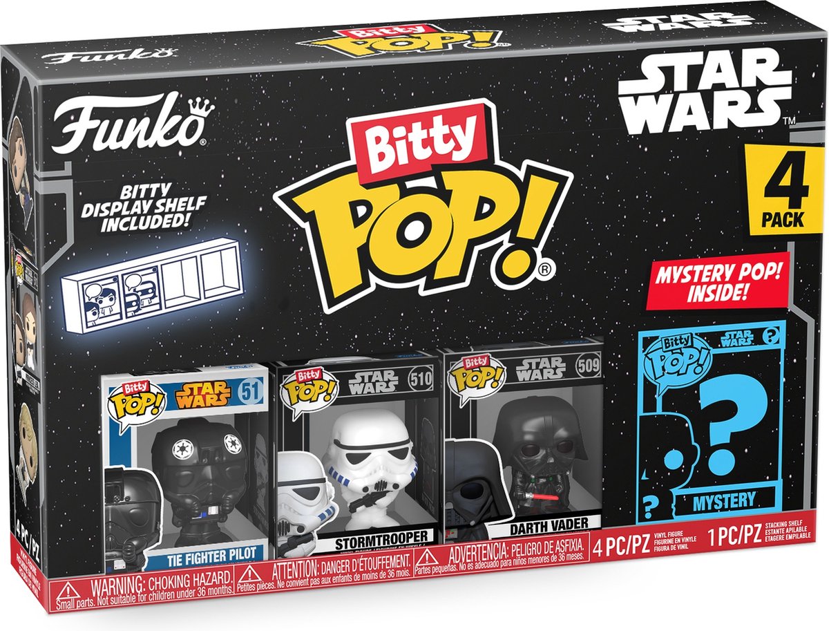   Star Wars - Bitty POP! 4-Pack Darth Vader 2,5 cm Verzamelfiguur - Multicolours