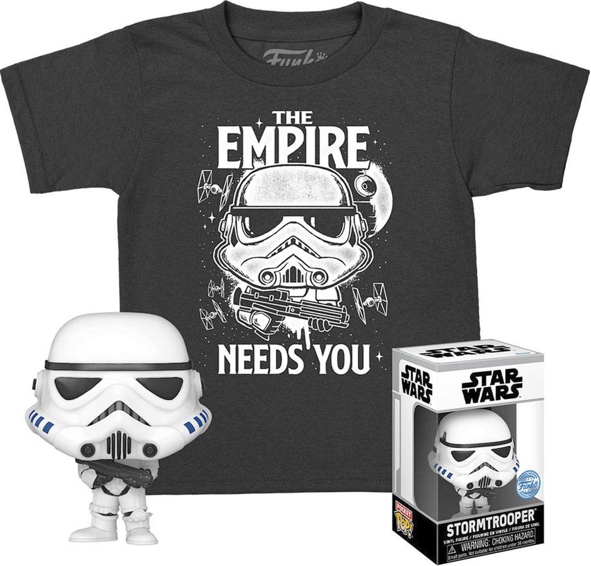   Star Wars Verzamelfiguur & Tshirt Set -L- Pocket POP! & Tee Box Stormtrooper (KD) Zwart