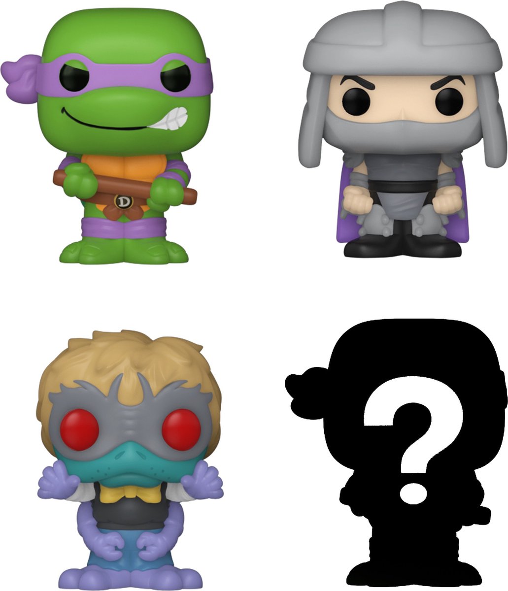   Teenage Mutant Ninja Turtles - Bitty POP! 4-Pack Donatello 2,5 cm Verzamelfiguur - Multicolours
