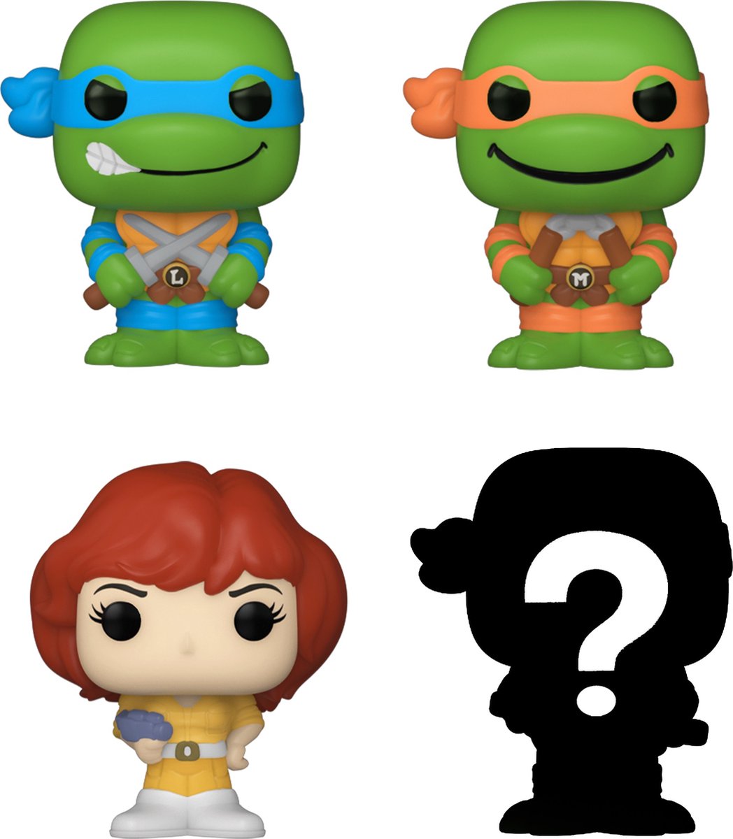   Teenage Mutant Ninja Turtles - Bitty POP! 4-Pack Leonardo 2,5 cm Verzamelfiguur - Multicolours