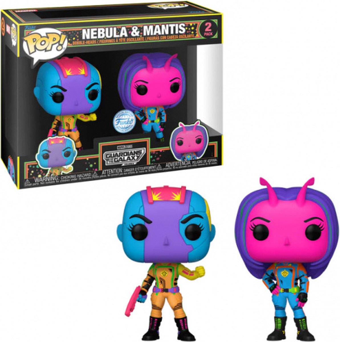 Guardians of the Galaxy Vol. 3 - Nebula & Mantis Blacklight Pop! Vinyl Figure 2-Pack