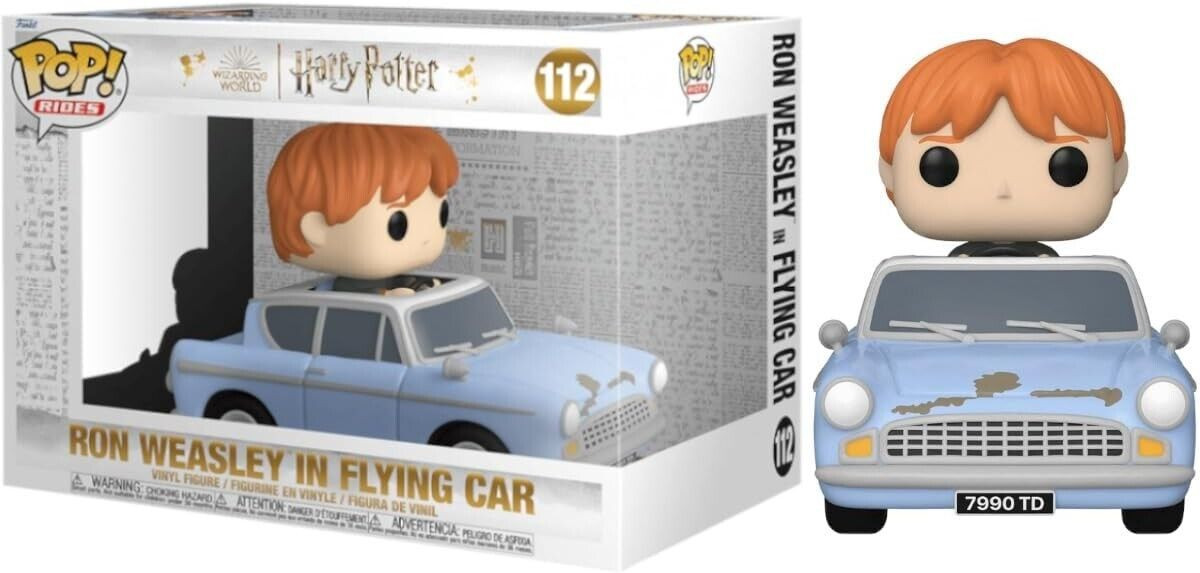 Harry Potter   Pop Deluxe Vinyl: Ron Weasley in Flying Car