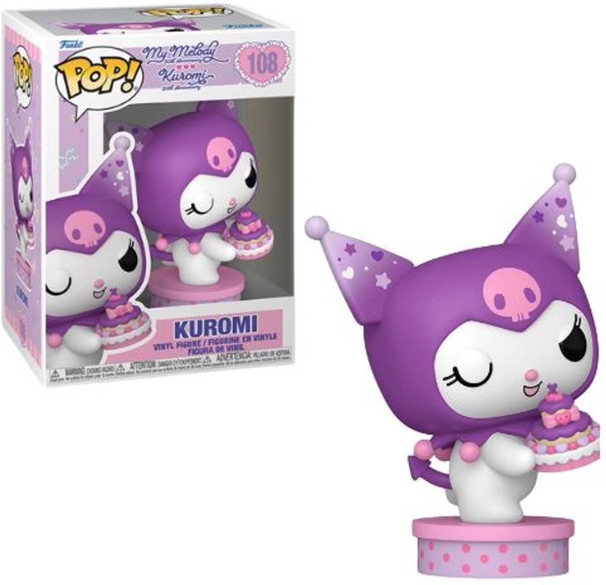 Hello Kitty Kuromi vinylfiguur 108 Unisex   Pop! - Neutraal - Standard