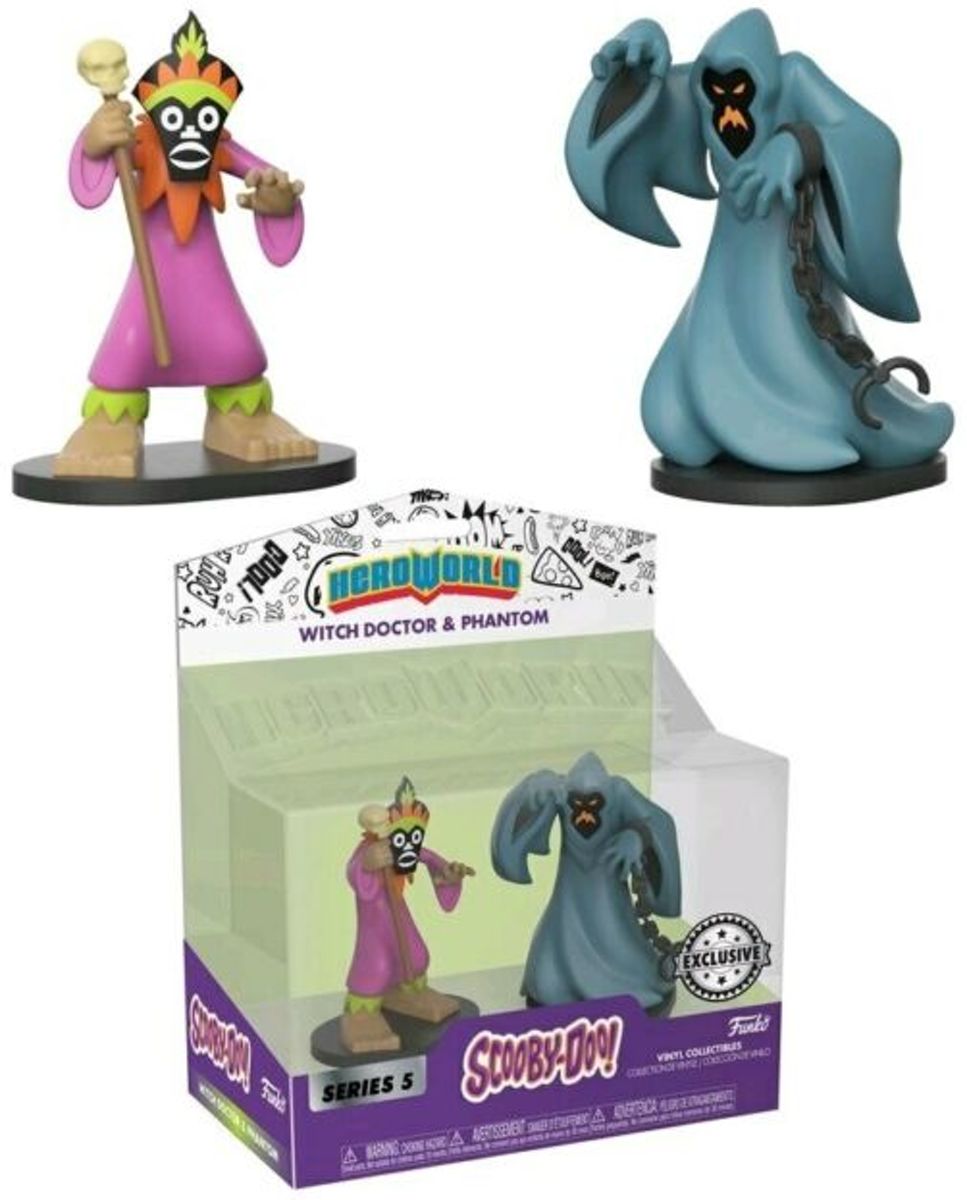 Hero World -Hanna Barbera - Scooby Doo - Phantom and Witch Doctor 2-pack