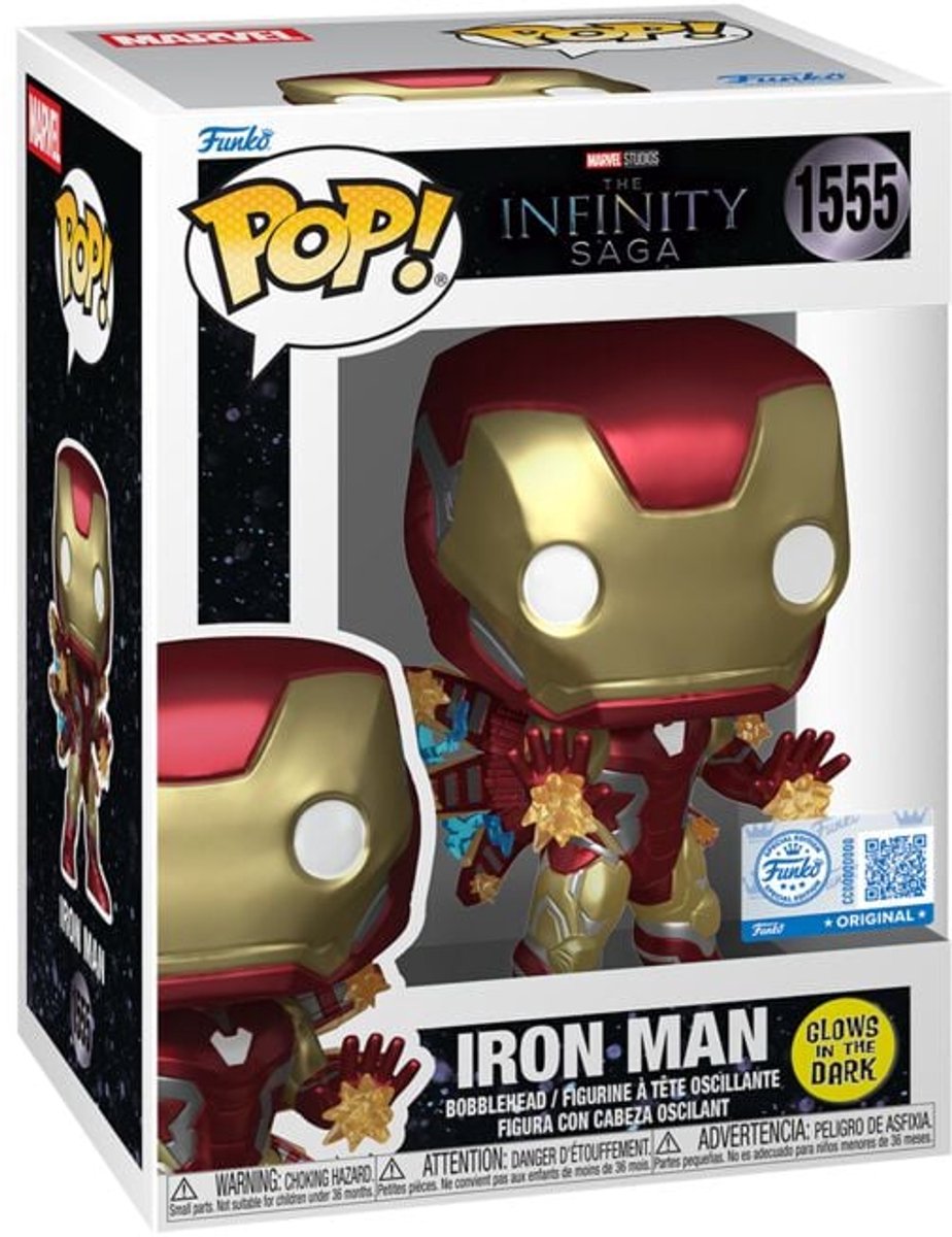 Iron Man Iron Man (Glows in the Dark) vinylfiguur 1555 Unisex   Pop! - Neutraal - Standard