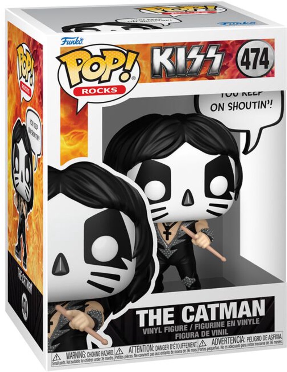 Kiss The Catman Vinyl Figur 474 Unisex   Pop! - Neutraal - Standard