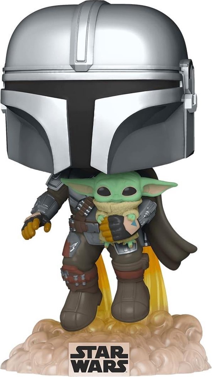 Mando Flying with Jet Pack -   Pop! - The Mandalorian