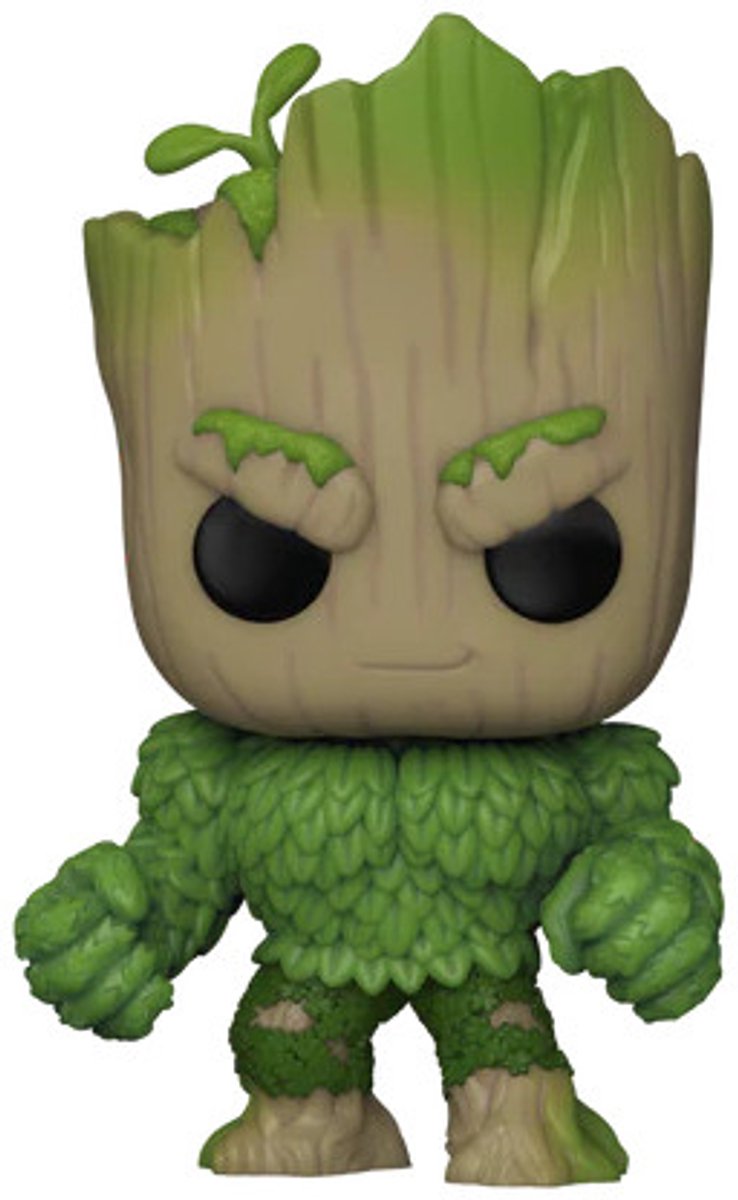 Marvel We are Groot - Groot as Hulk vinyl figuur 1397   Pop! meerkleurig