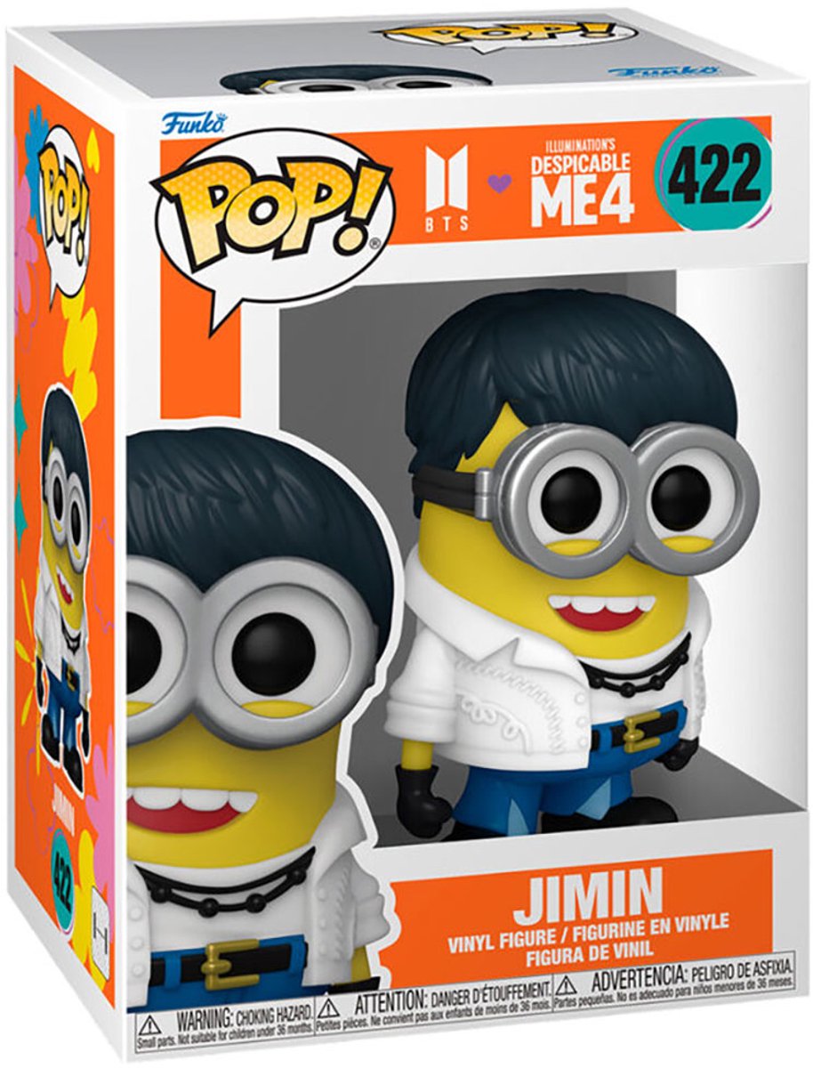 Minions Despicable Me 4 - BTS - Jimin vinylfiguur 422   Pop! meerkleurig