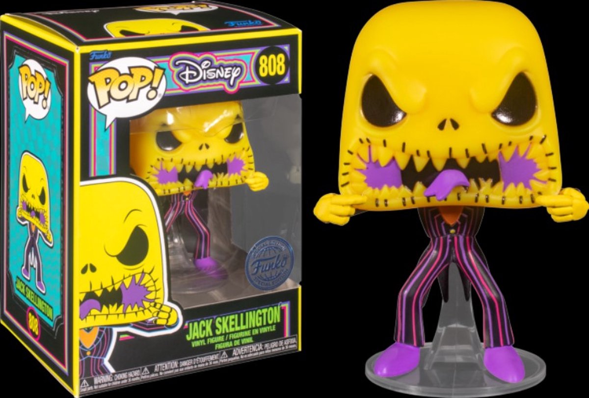 NIGHTMARE BEFORE CHRISTMAS - POP N° 808 - Scary Face Jack BLKLT