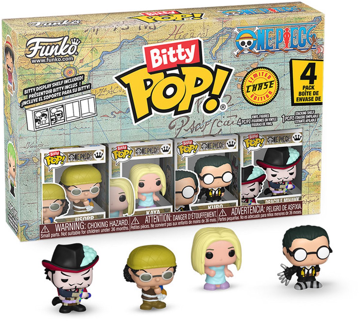 One Piece Usopp (Bitty Pop!) vinylfiguurtjes (Set van 4) Unisex   Pop! - Neutraal - Standard