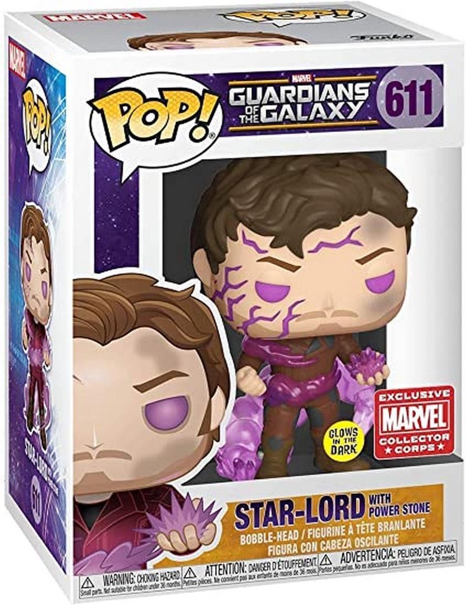 POP! Marvel Collector Corps Exclusive Guardians of The Galaxy 611 GITD Star-Lord