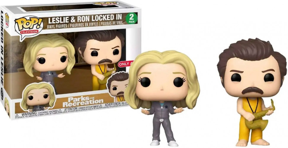 Parks and Recreation   Pop Viny 2-Pack: Ron & Leslie