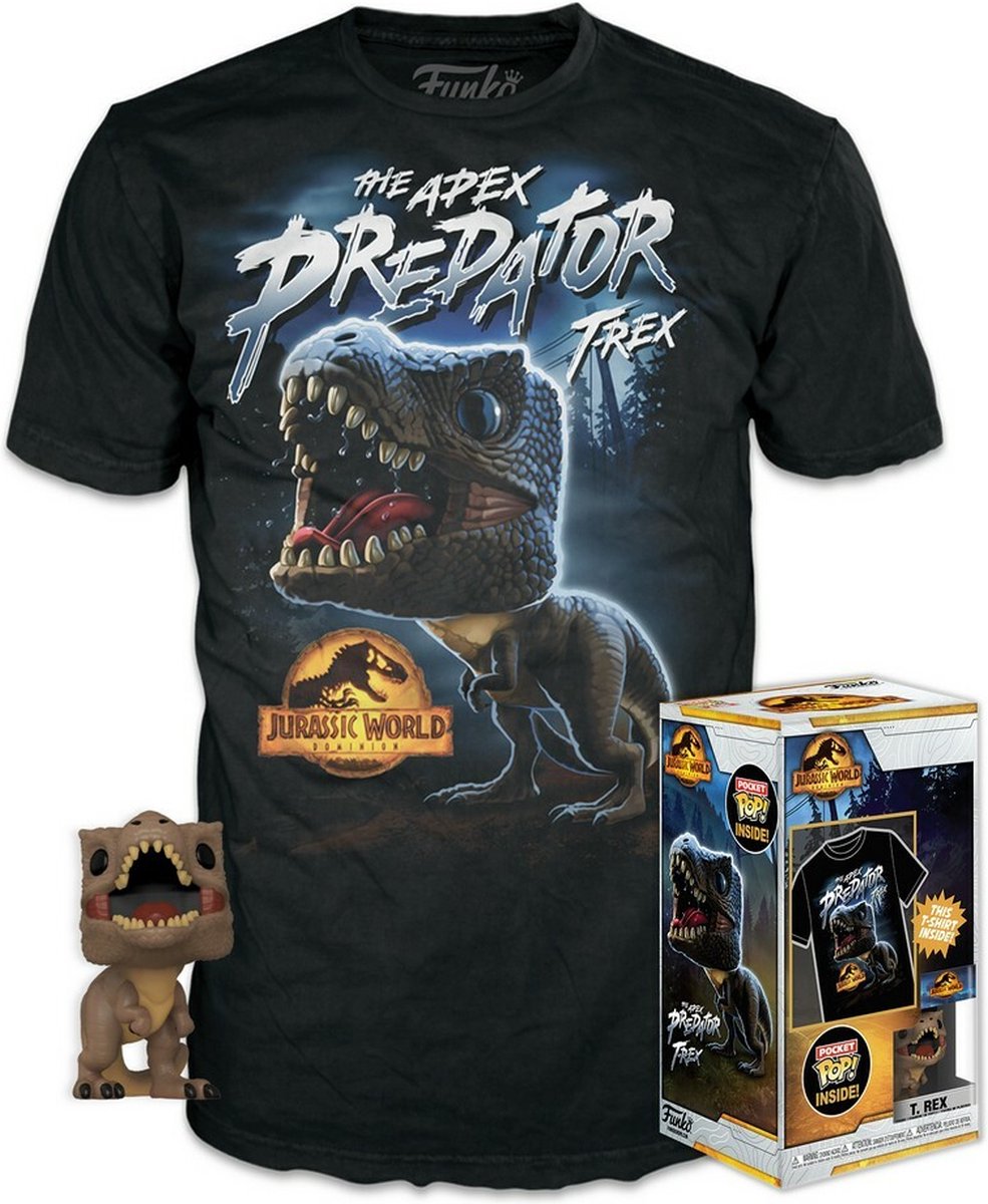 Pocket Pop! and Tee: Jurassic World - T-Rex Kids T-Shirt Size 146-152