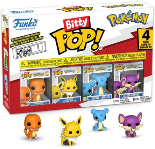Pokémon   Bitty Pop! 4-Pack: Charmander / Jolteon / Lapras / Rattata